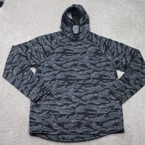 Nike Hoodie Men Large Black AOP Camo Print Spotlight Dri-Fit Hooded Sweatshirt
